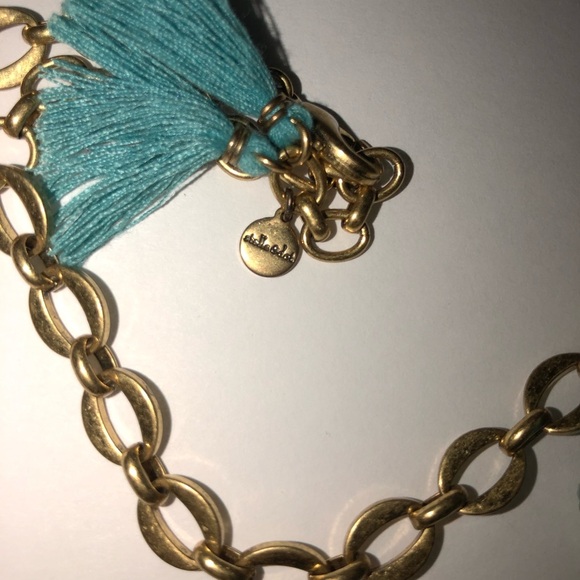 Stella & dot teal gold layered beaded  Necklace - Picture 4 of 5